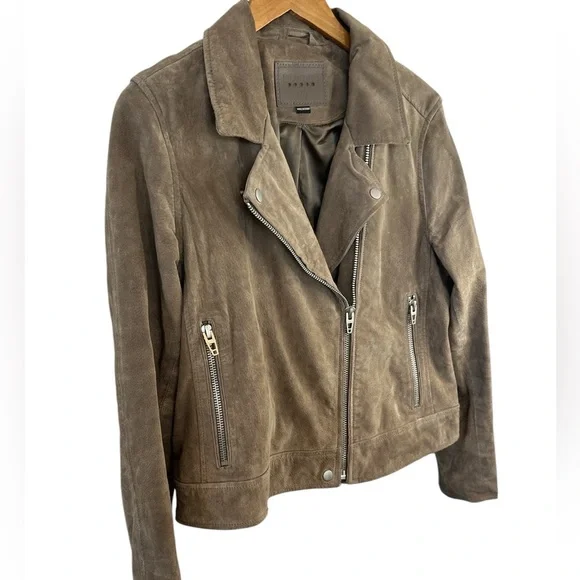 Blank NYC Brown Suede Moto Jacket - Picture 6 of 15